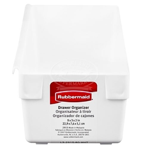 Rubbermaid Drawer Organizer White 9X3x2