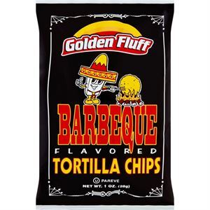 Golden Fluff Tortilla Chips Small Bbq, 1 Oz