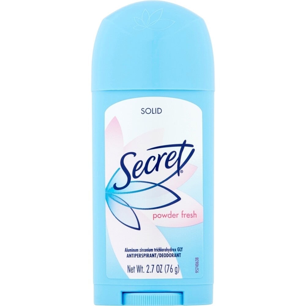 Secret Deodorant Stick Solid Powder Free, 2.7 Oz