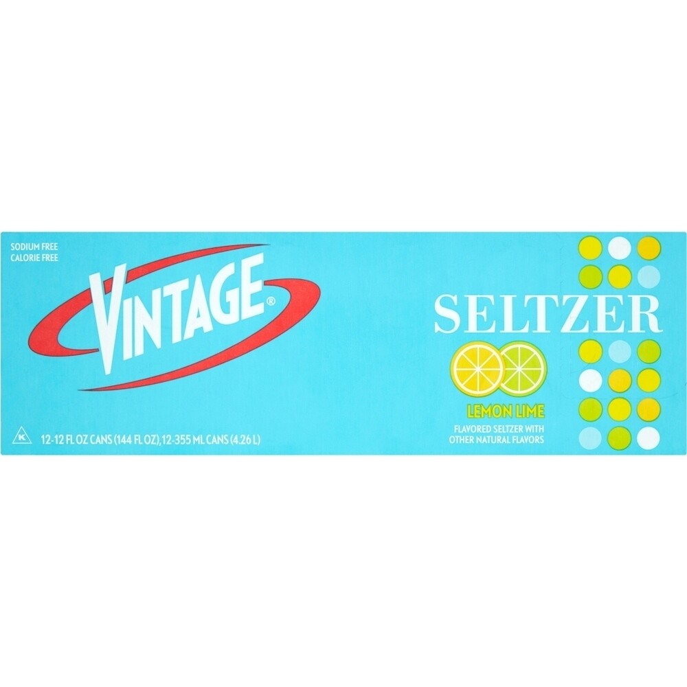 Vintage Seltzer Lemon Lime Can, 12 Oz