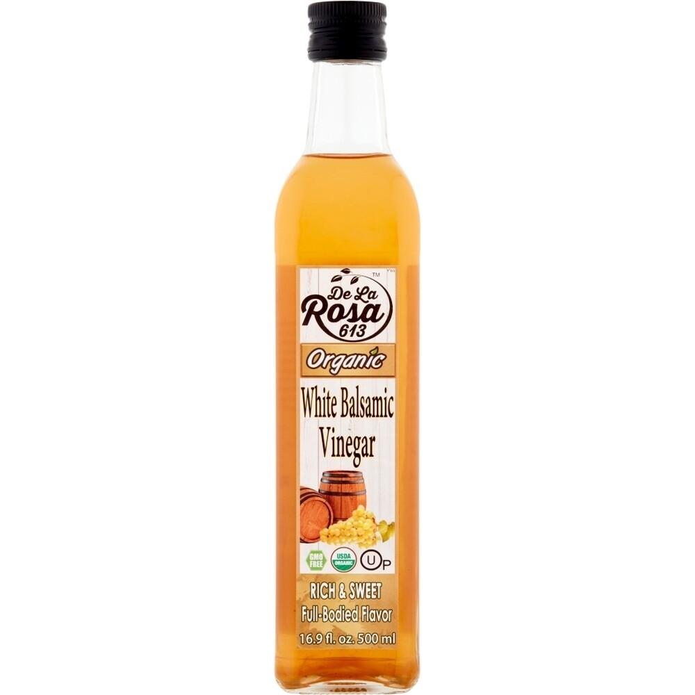 De La Rosa Organic White Balsamic Vinegar, 16.9 Oz