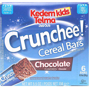 Kedem Crunchee Cereal Bars Chocolate, 6 Bar