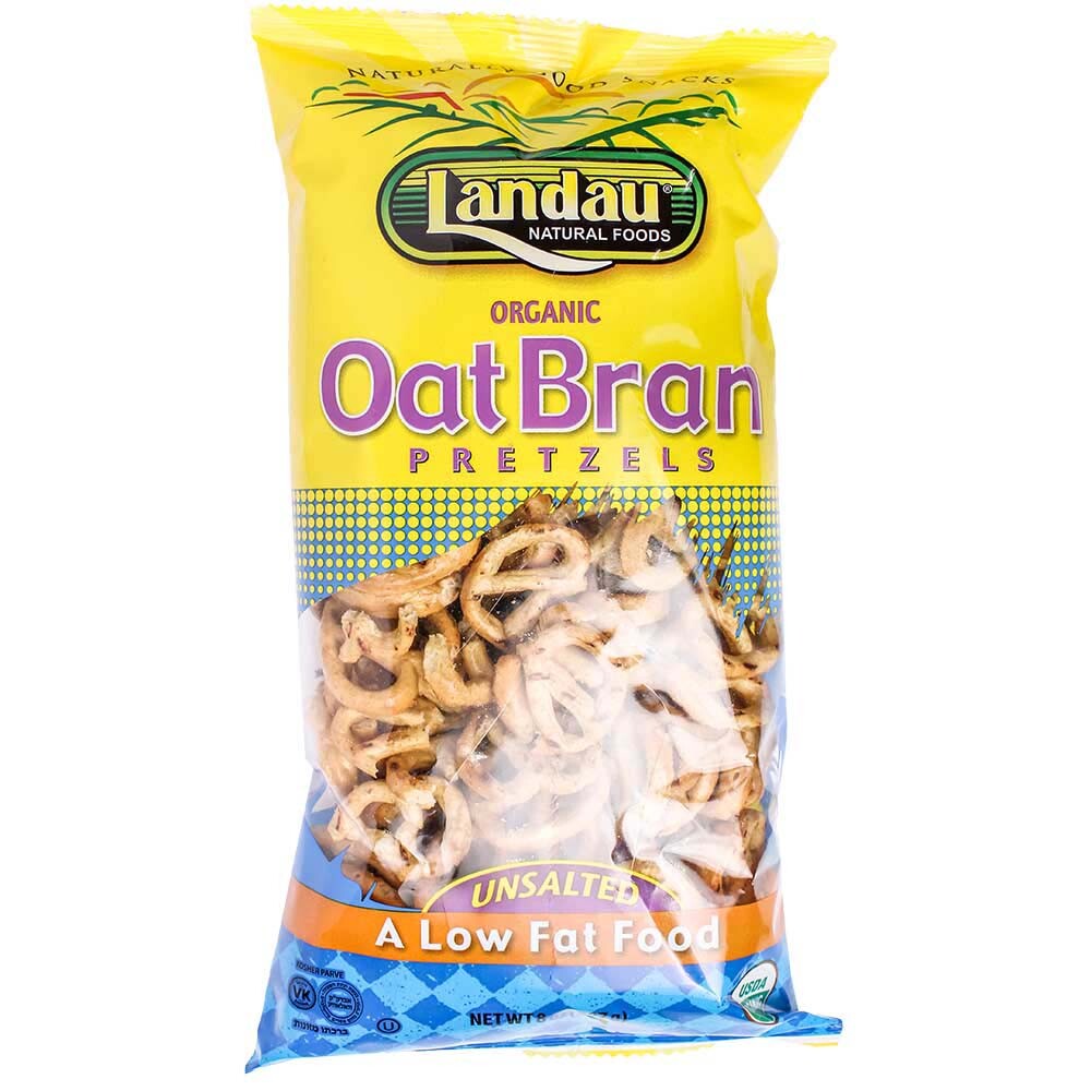 Landau Oat Bran Pretzels Unsalted, 7 Oz