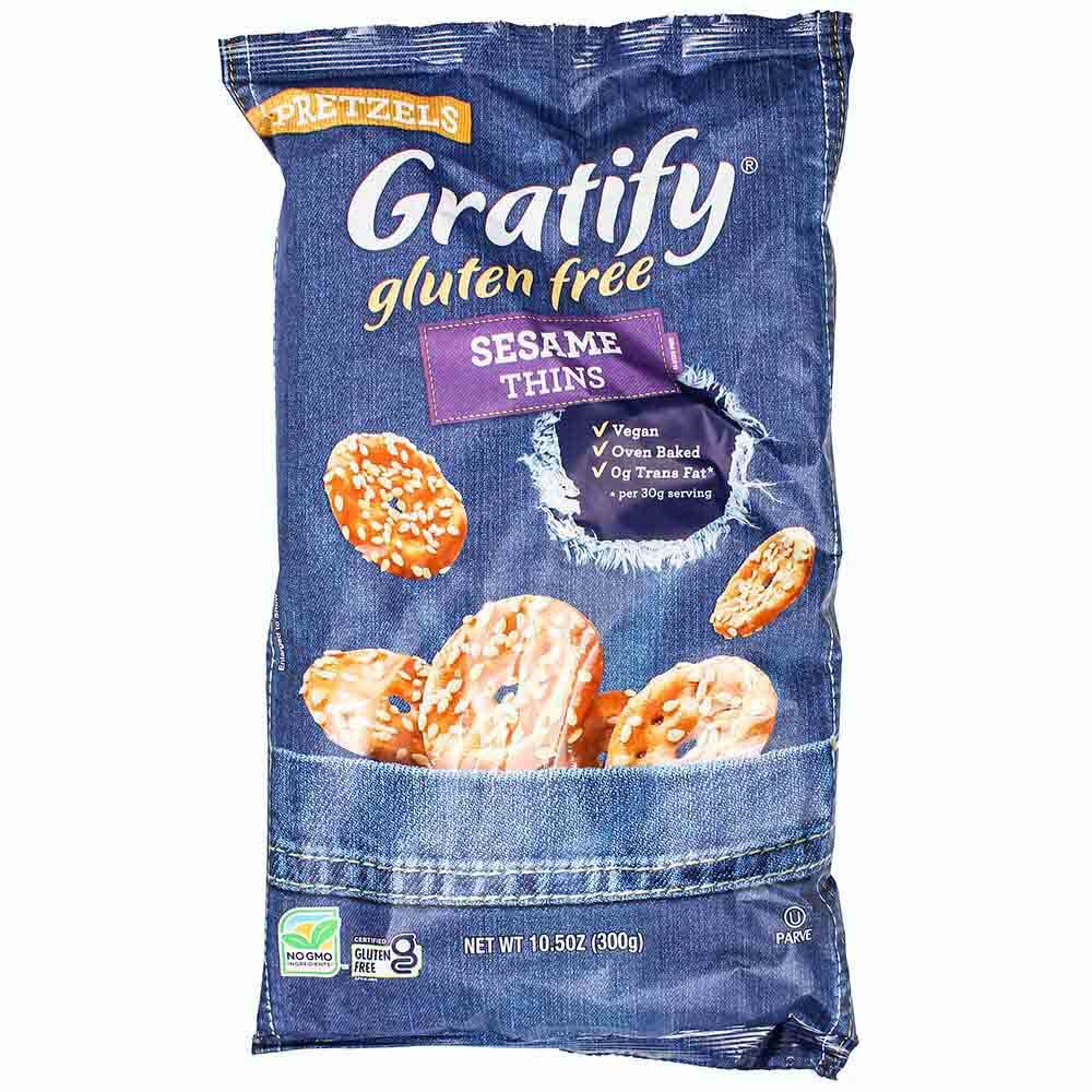 Gratify Pretzels Sesame Seed Thins Gf, 10.5 Oz