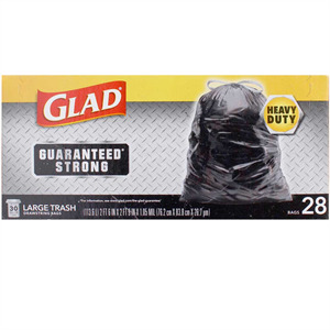 Glad Large Garbage Bags, 28 Ct