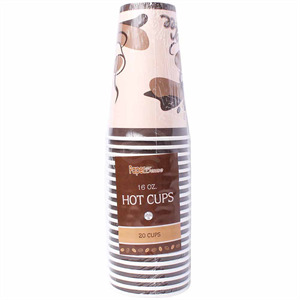 Paper House Hot Cups 16 Oz, 20 Ct