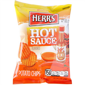 Herr's Herrs Pot Chips Hot Sauce, 1 Oz