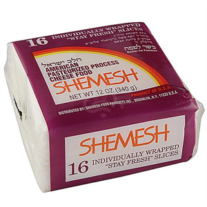 Shemesh American Cheese 16 Slc, 12 Oz
