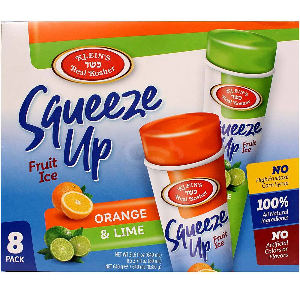 Klein Ice Cream Squeeze Up Orange Lime, 8 Pc | RocklandKosher.com
