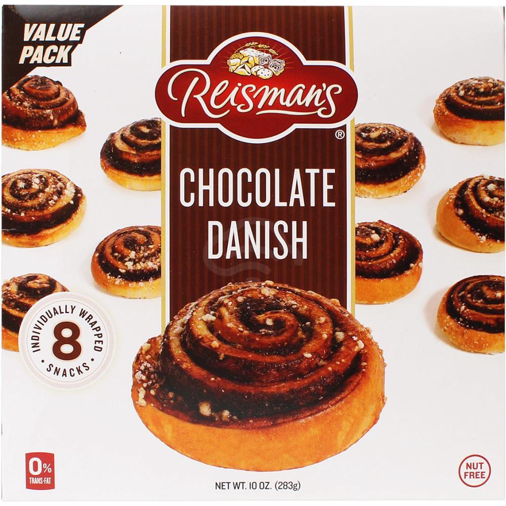 Reisman's Chocolate Danish 8 Peice, 10 Oz