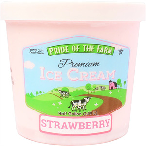 Pride Of Farm Strawberry Ice Cream, 64 Oz