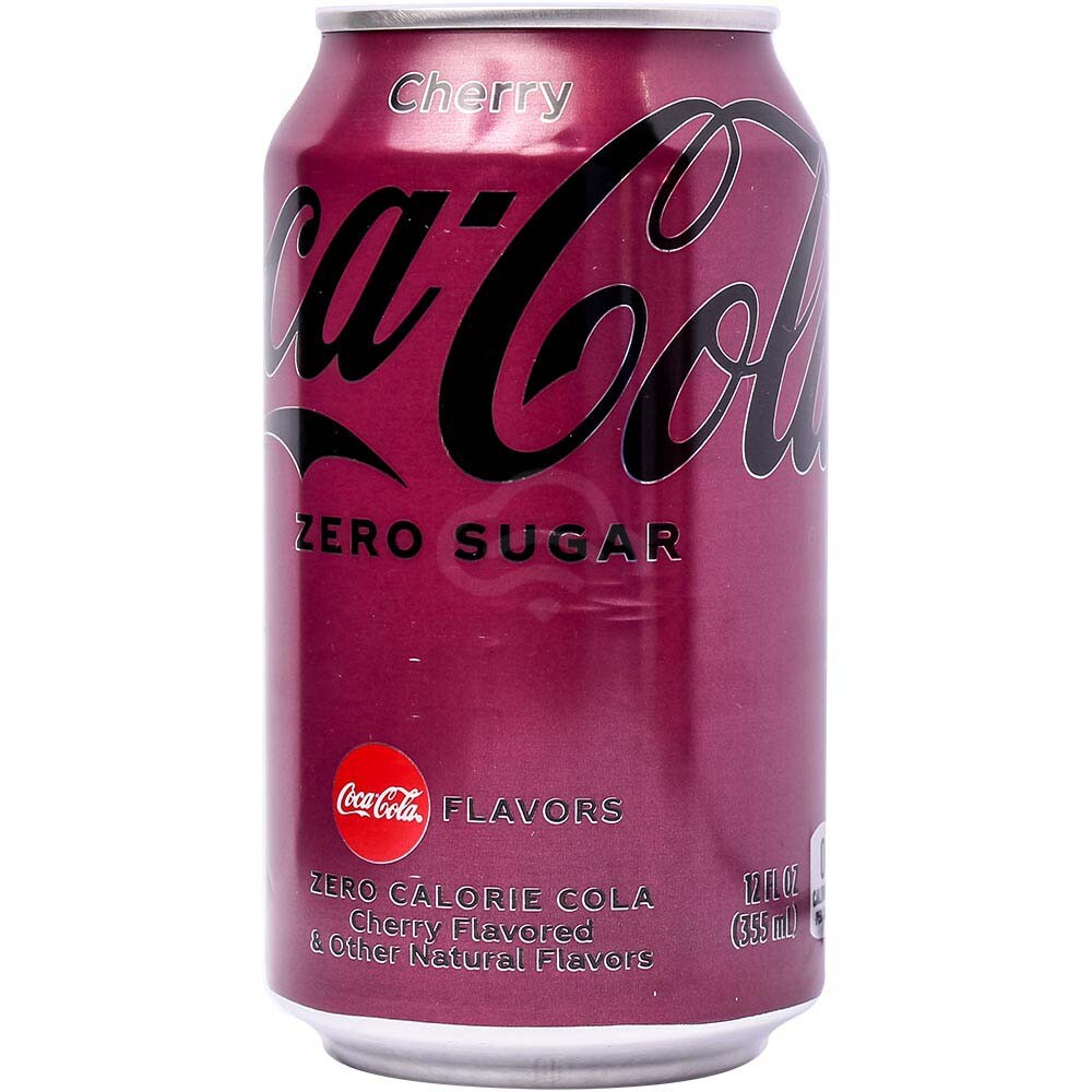 Coca Cola Cherry Zero Coke Soda, 12 Oz