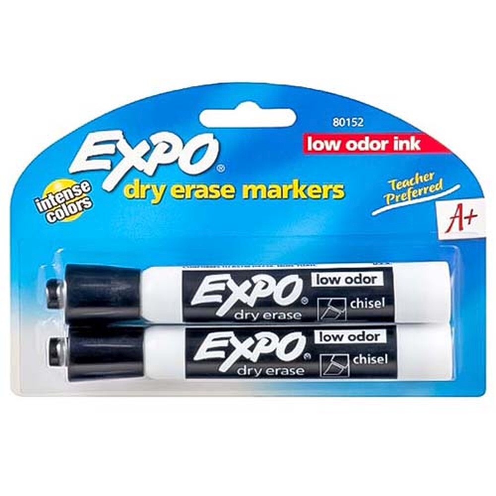 Sanford Expo Markers Dry Erase Chisel, 2 Pc