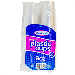 Plastimade Plastic Cups 9 Oz., 80 Cup