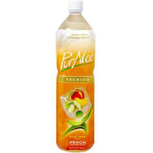 Puraloe Flavored Water Peach, 50.7 Oz