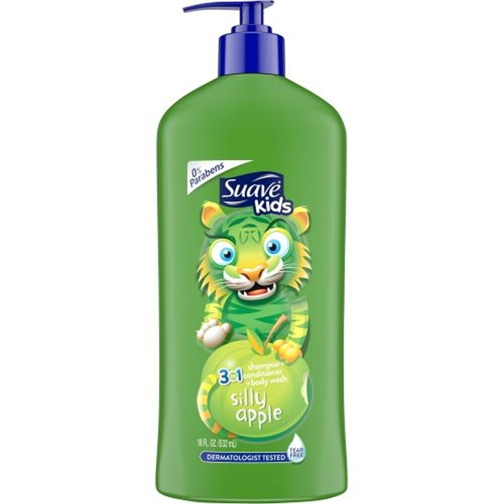 Suave 3 In 1 Shampoo+Conditioner+Bod, 18 Oz