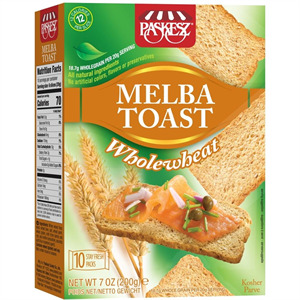 Paskesz Melba Rounds Whoewheat, 7 Oz