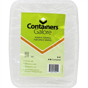 Container Galore Containers 4Lb., 4 Ct