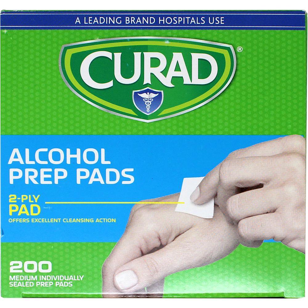 Curad Alcohol Prep Pads, 200 Pc