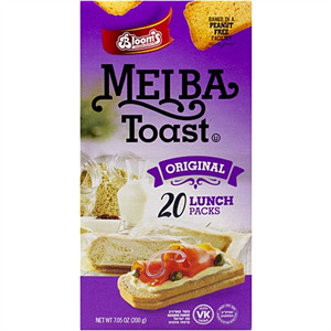 Bloom's Melba Toast Original Lunch Pks, 7.05 Oz