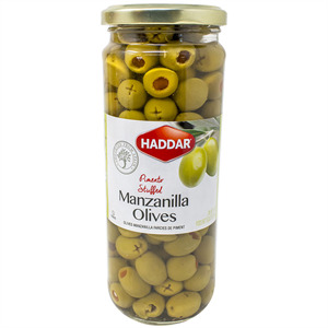 Haddar Manzanillo Stuffed Olives, 10 Oz