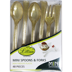 Lillian Mini Spoons & Forks, 48 Pc