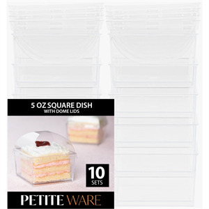 Blue Sky Tradin Square Dish W/Lids 5Oz., 10 Set