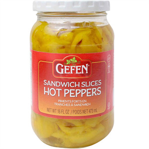 Gefen Hot Pepper Sandwich Slices, 16 Oz