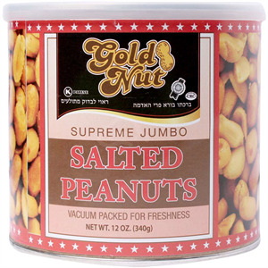 Gold Nut Peanuts Salted Can, 12 Oz