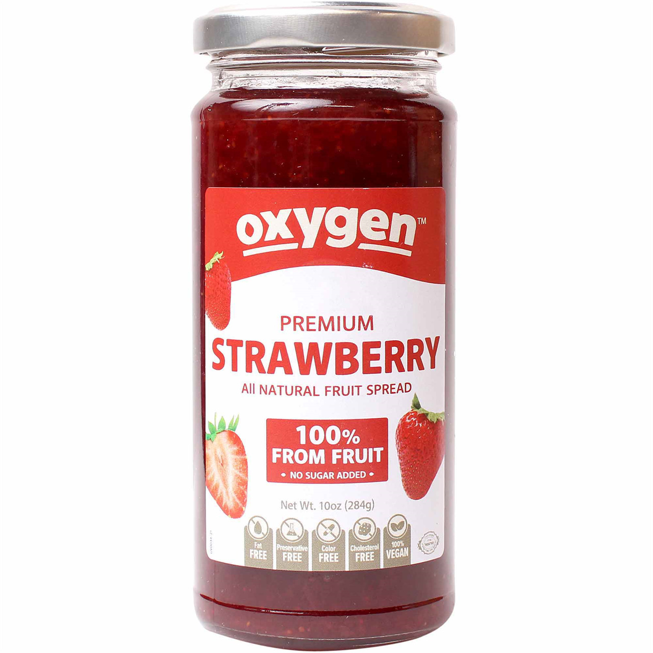 Oxygen Strawberry Jam Natural, 10 Oz | RocklandKosher.com