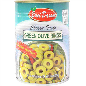 Bnei Darom Olives Green Rings Can, 19.75 Oz