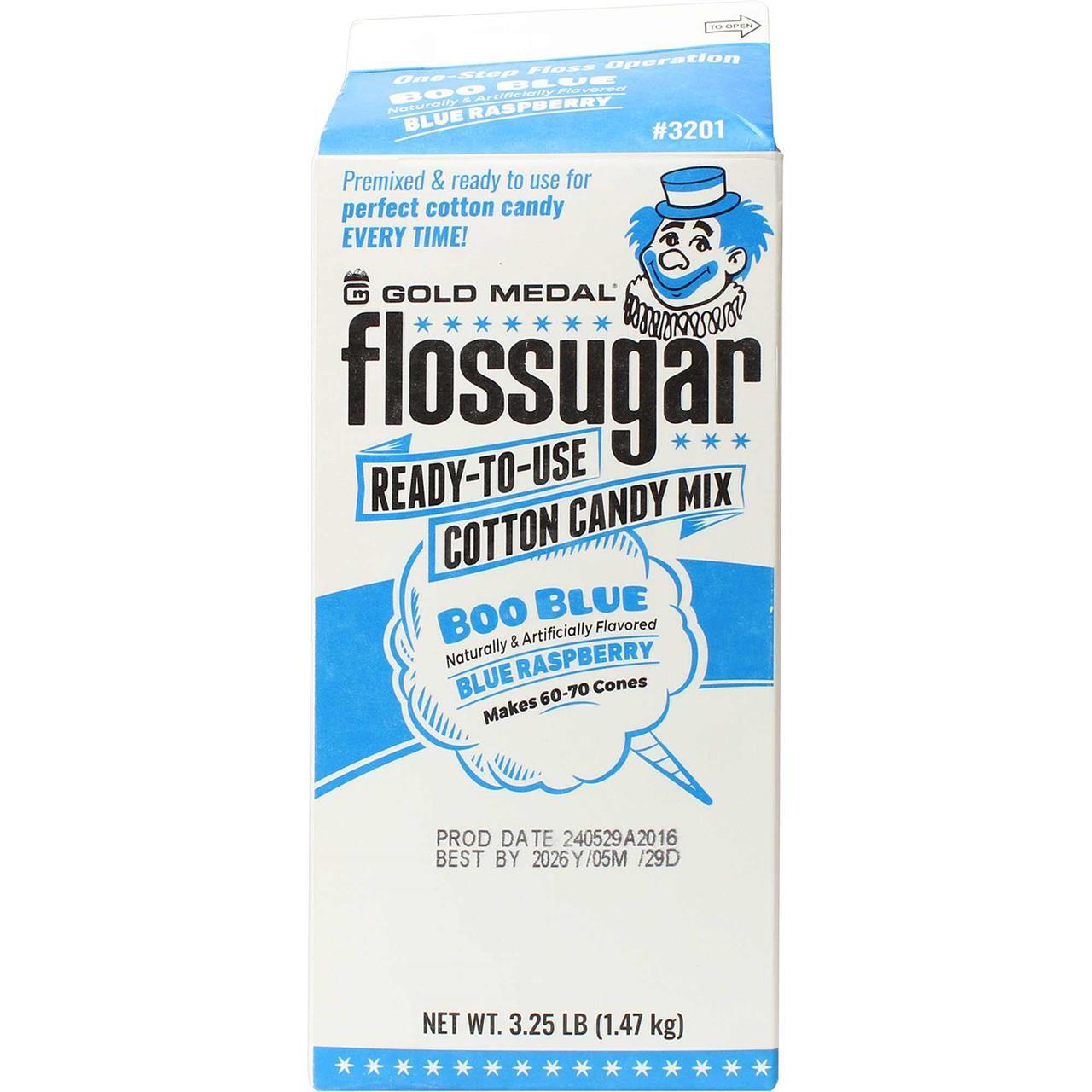 Gold Medal Flos Sugar Blue Raspberry, 3.25 Lb