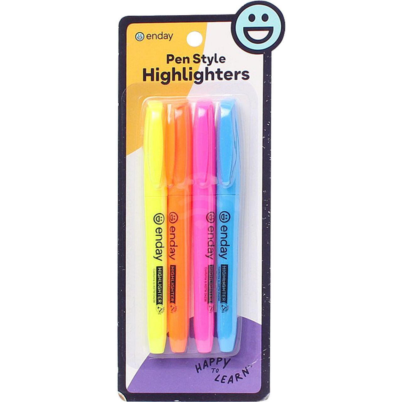 Enday Highlighter 4Pk, 4 Pc
