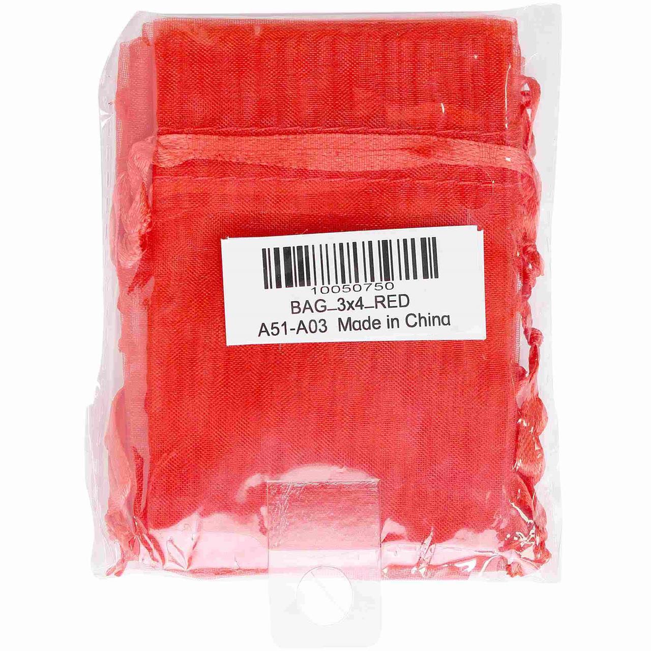Efavormart Organza Bags Red 3""X4"" Drawstr, 10 Pc