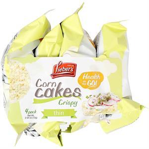 Lieber's Corn Cakes Crispy Thin, 4 Pk