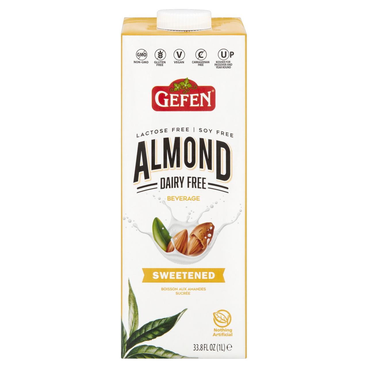 Gefen Almond Milk Sweetened, 33.8 Oz