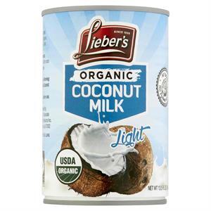 Lieber's Organic Coconut Milk Lite, 13.5 Oz