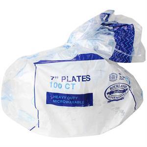 Rockland Plastic Plates 7 Inch, 100 Pc