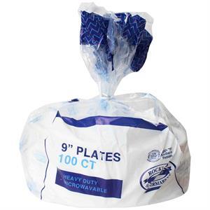 Rockland Plastic Plates 9 Inch, 100 Pc