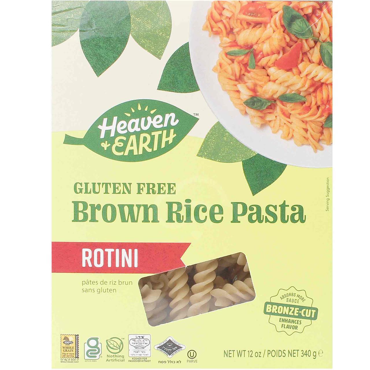 Heaven & Earth Brown Rice Pasta Rotini Gf, 12 Oz