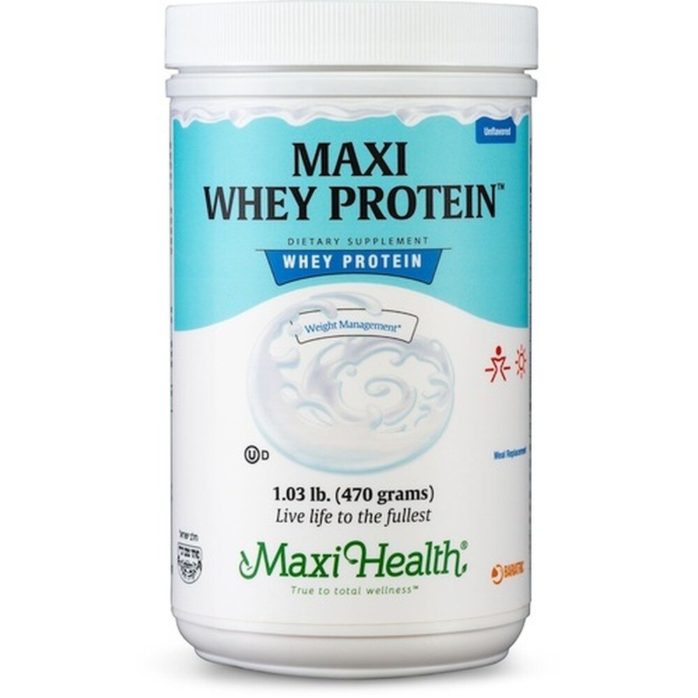 Maxi Health Maxi Whey Protien Unflavored, 16 Oz