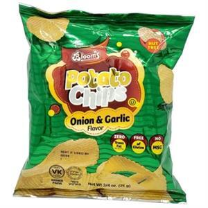 Bloom's Potato Chips Onion Garlic, 0.75 Oz
