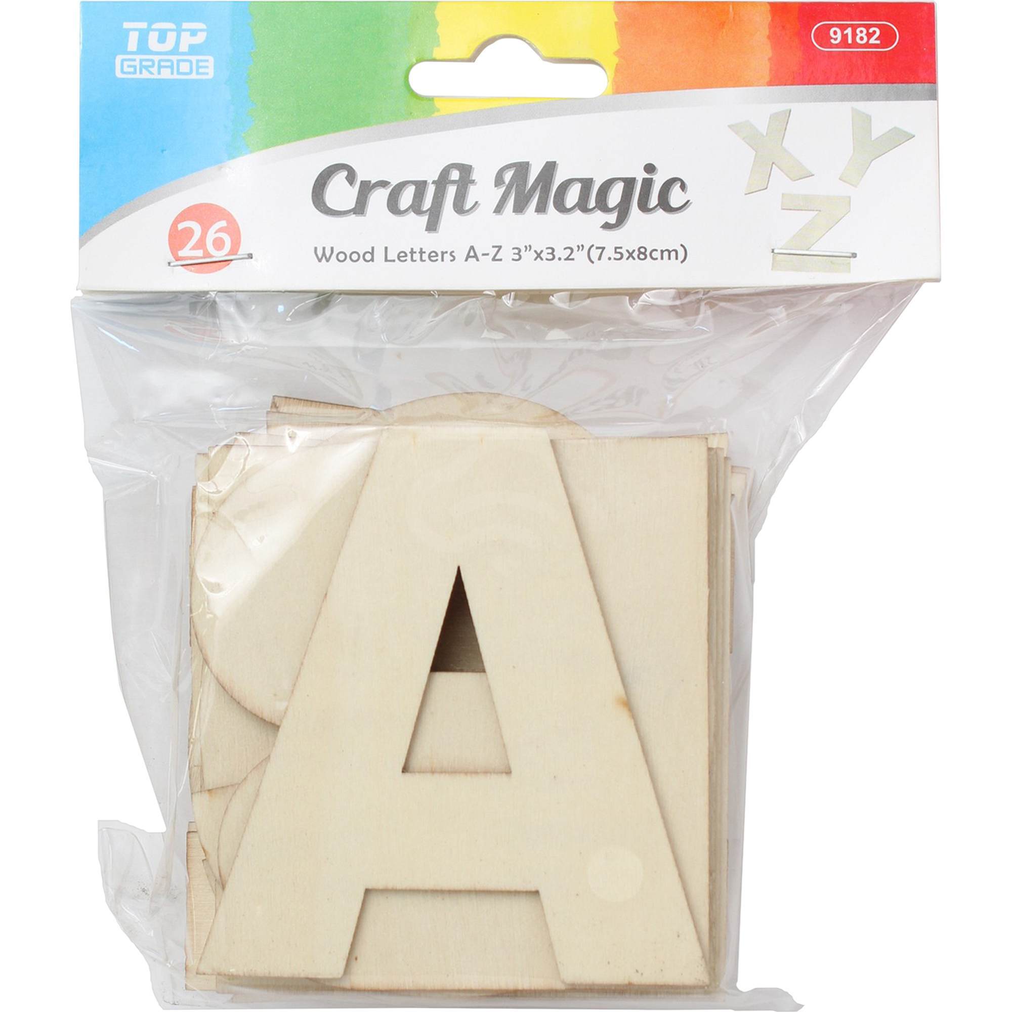 Craft Magic Wood Letters Diy, 26 Pc