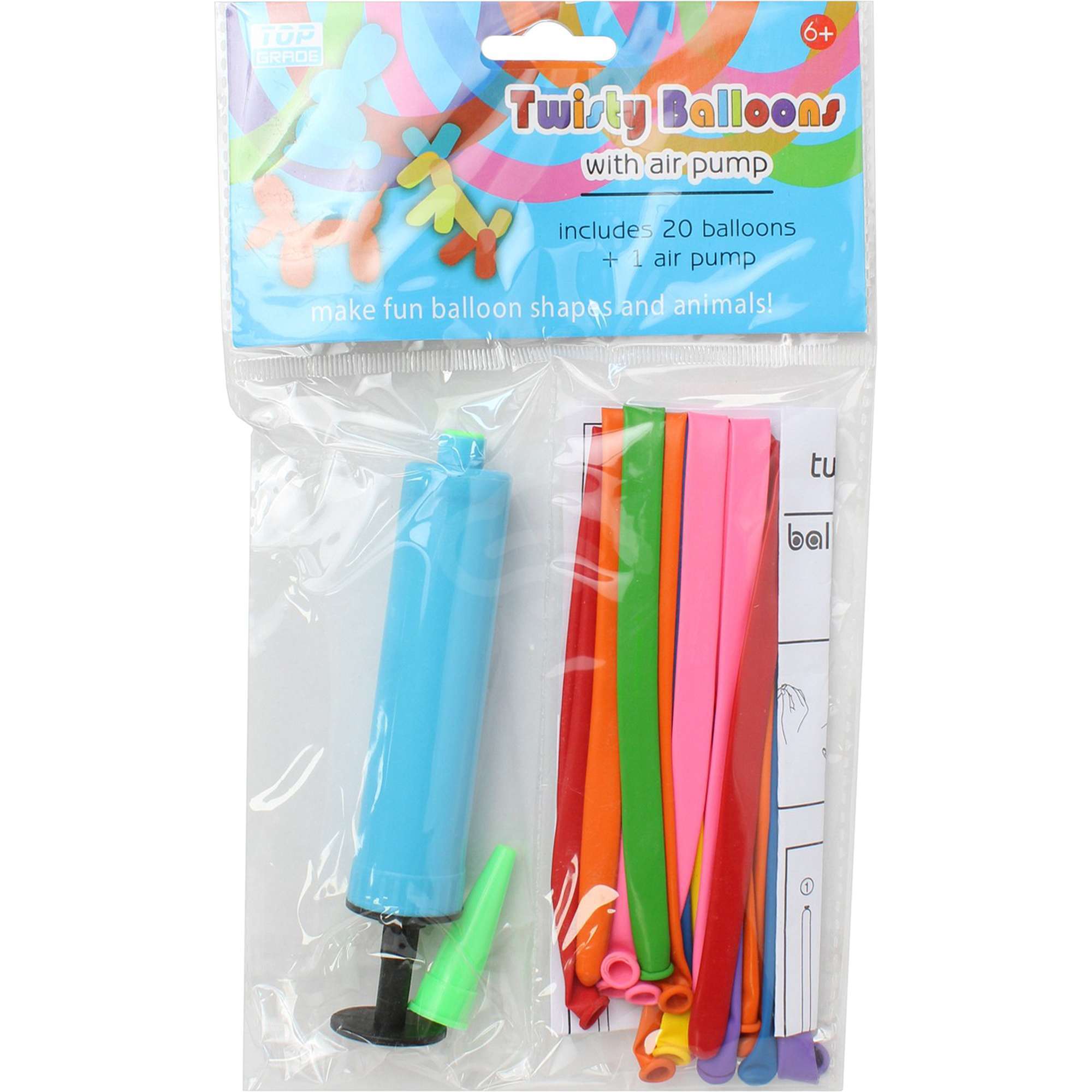 Topgrade Balloons Twisty With Pump 20 Ballons