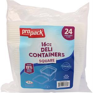 Propack 16 Squaree Containers, 24 Set