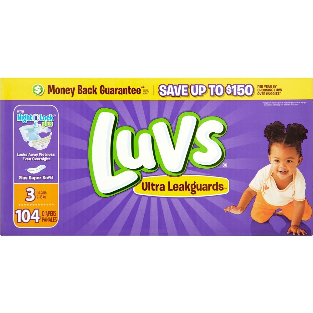 Procter & Gambl Luvs Box #3, 104 Pc