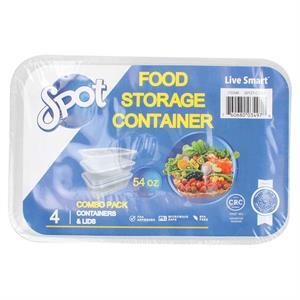 Spot Containers With Lid 54Oz., 4 Pc