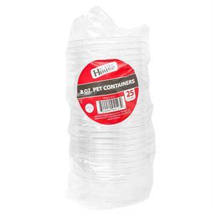 Plastic House Pet Containers 8Oz., 25 Ct