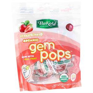 Bakol Organic Gem Pops Strawberry, 8.5 Oz