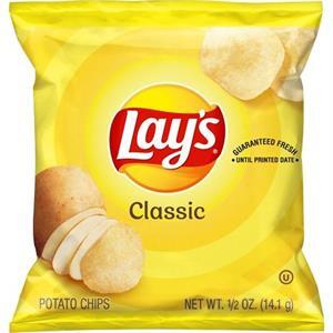 Dvash Lays Potato Chips Classic, 1/2 Oz